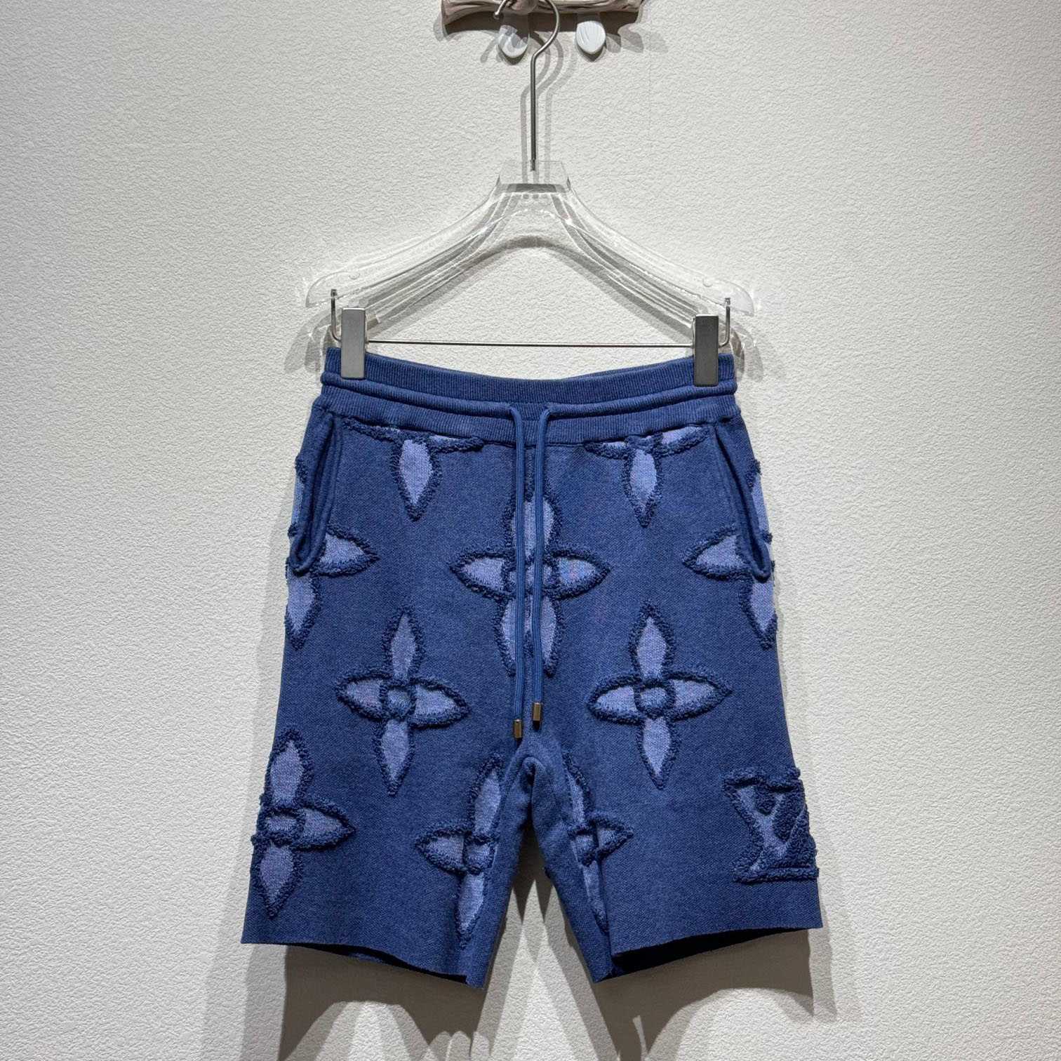 Louis Vuitton Textured Cotton Knit Shorts   1AGJSI - PerfectKickZ