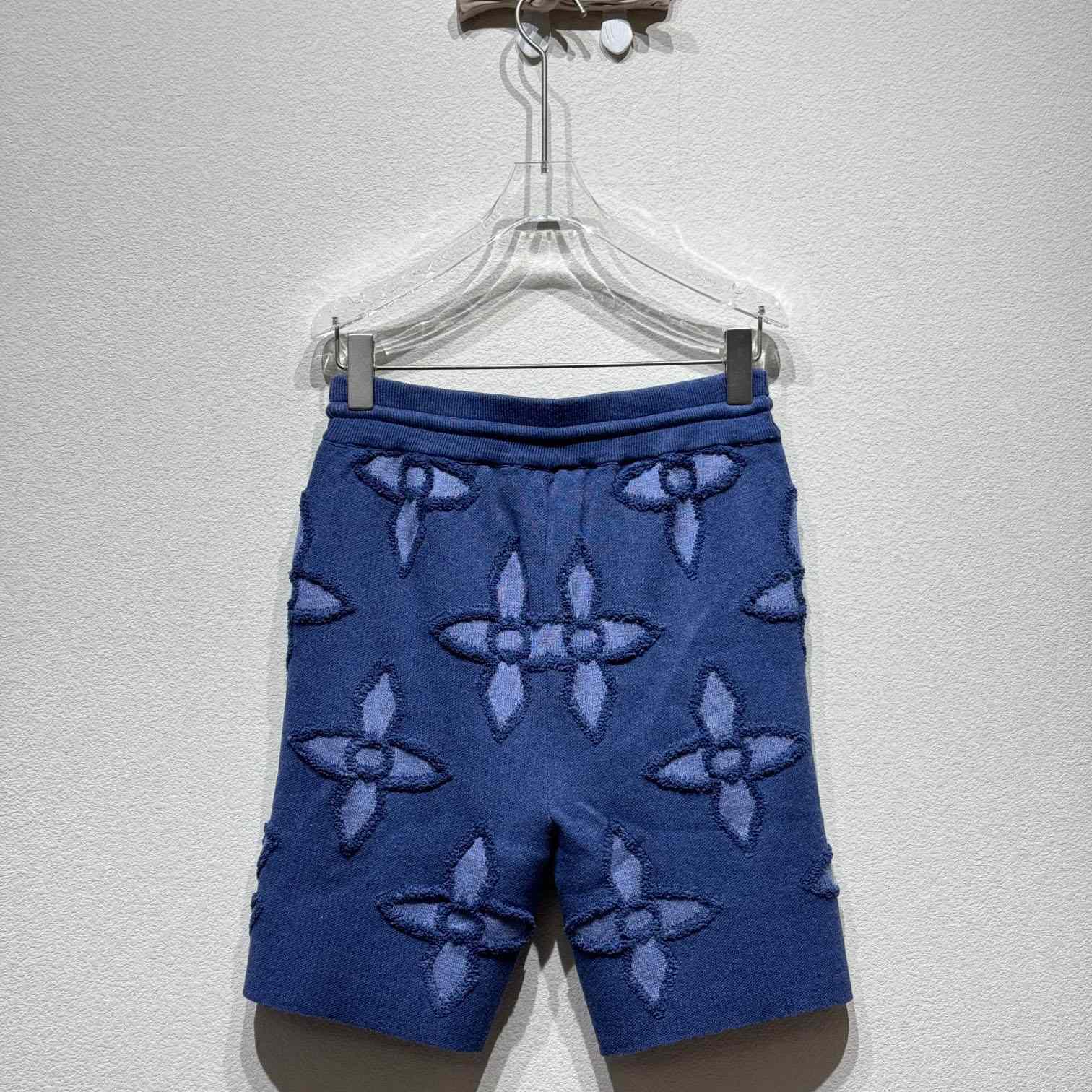 Louis Vuitton Textured Cotton Knit Shorts   1AGJSI - PerfectKickZ