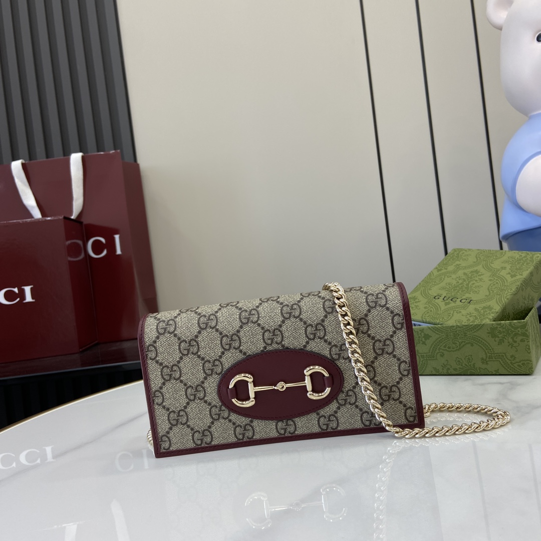 Gucci Horsebit 1955 Wallet With Chain - PerfectKickZ
