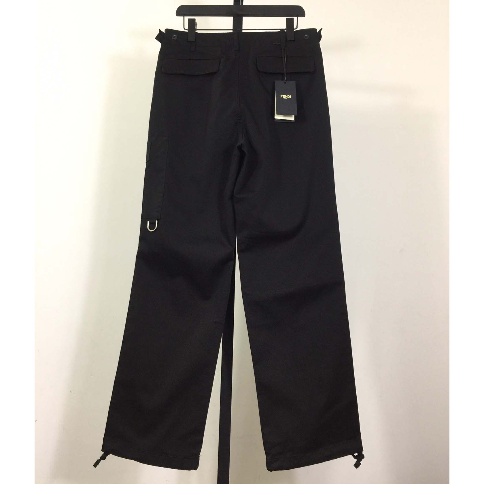 Fendi Black Wide Leg Cargo Pant  - PerfectKickZ
