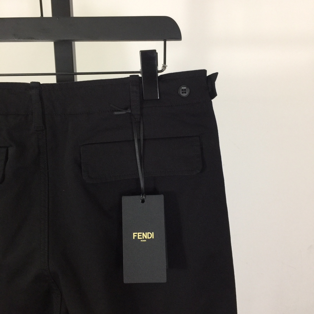Fendi Black Wide Leg Cargo Pant  - PerfectKickZ