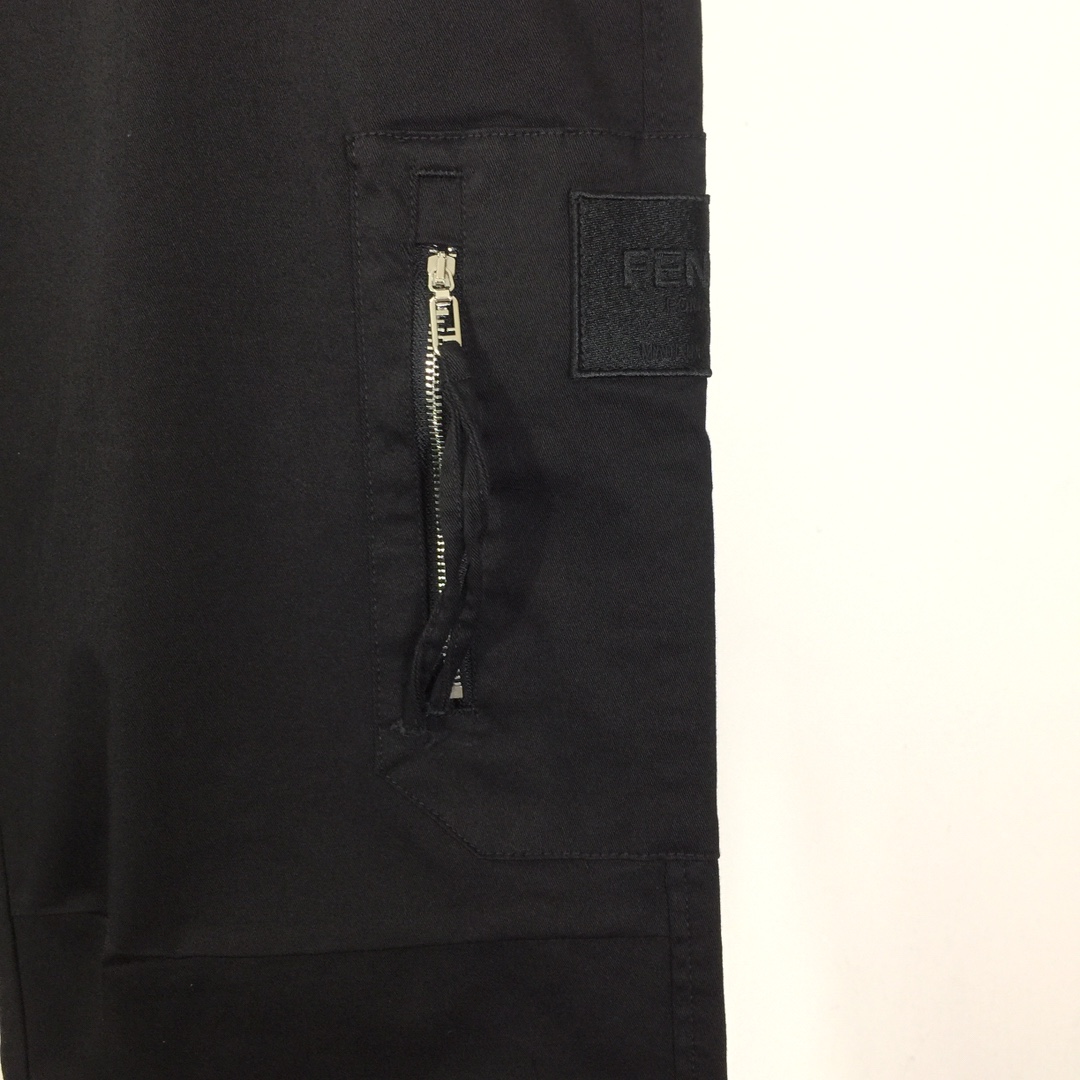 Fendi Black Wide Leg Cargo Pant  - PerfectKickZ