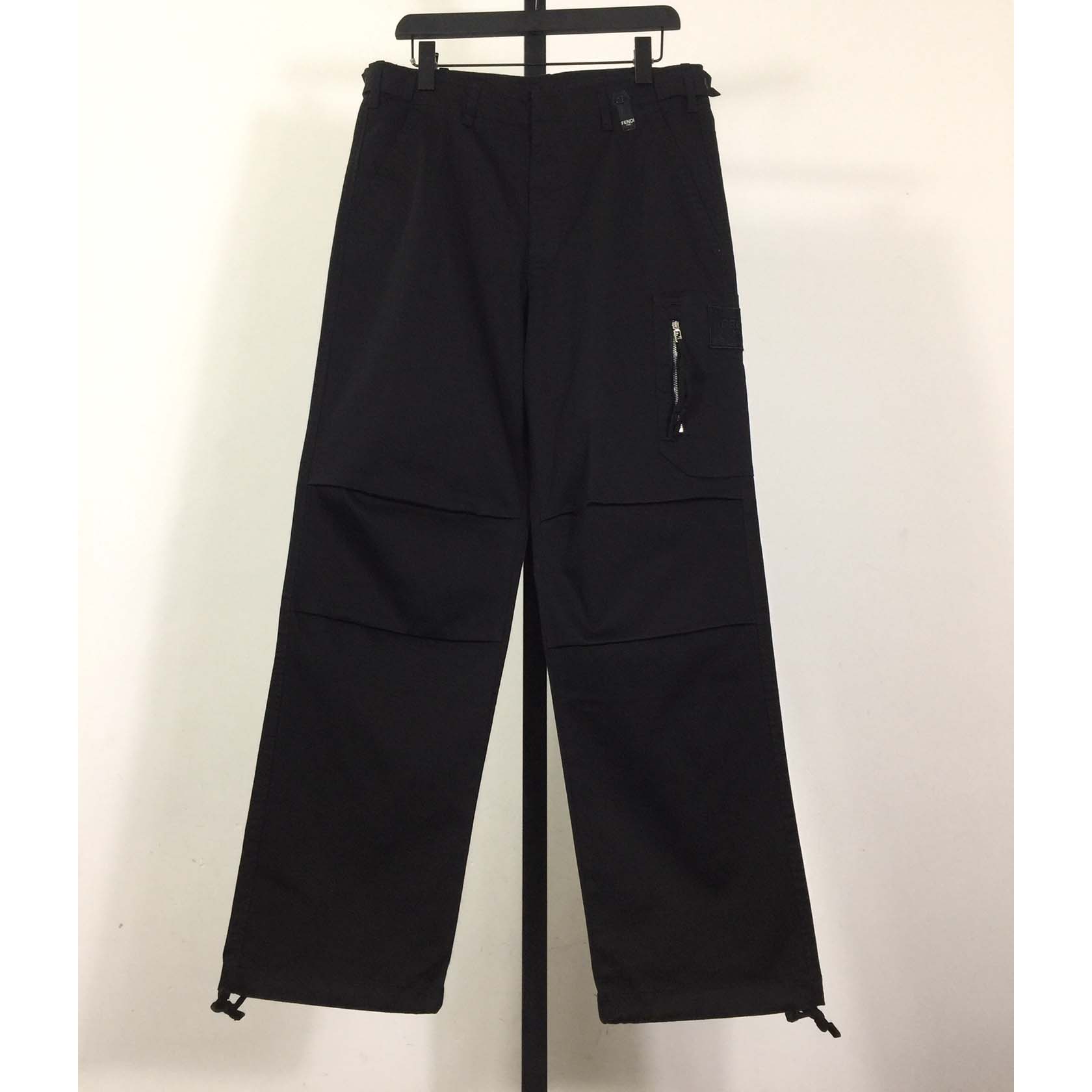 Fendi Black Wide Leg Cargo Pant  - PerfectKickZ