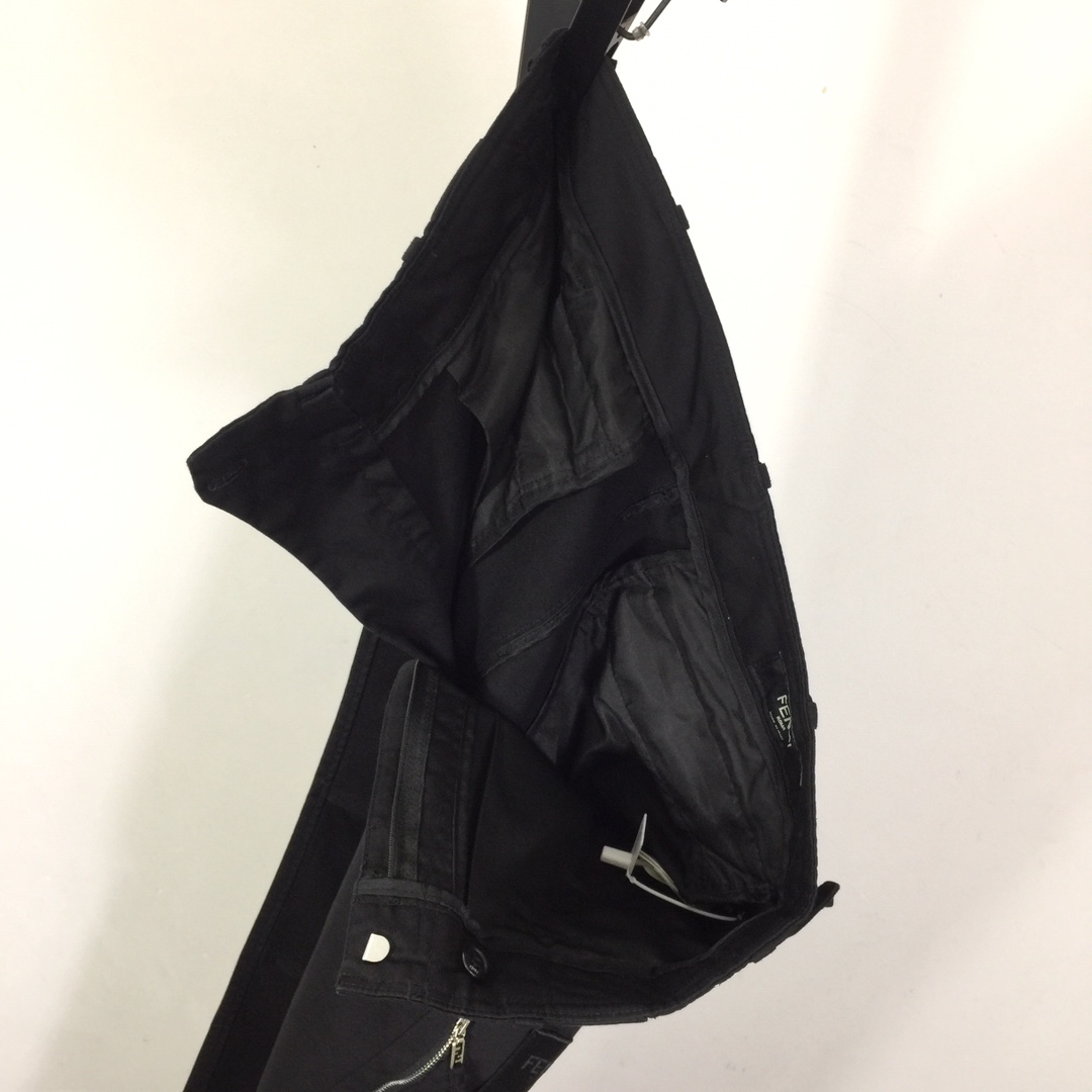 Fendi Black Wide Leg Cargo Pant  - PerfectKickZ