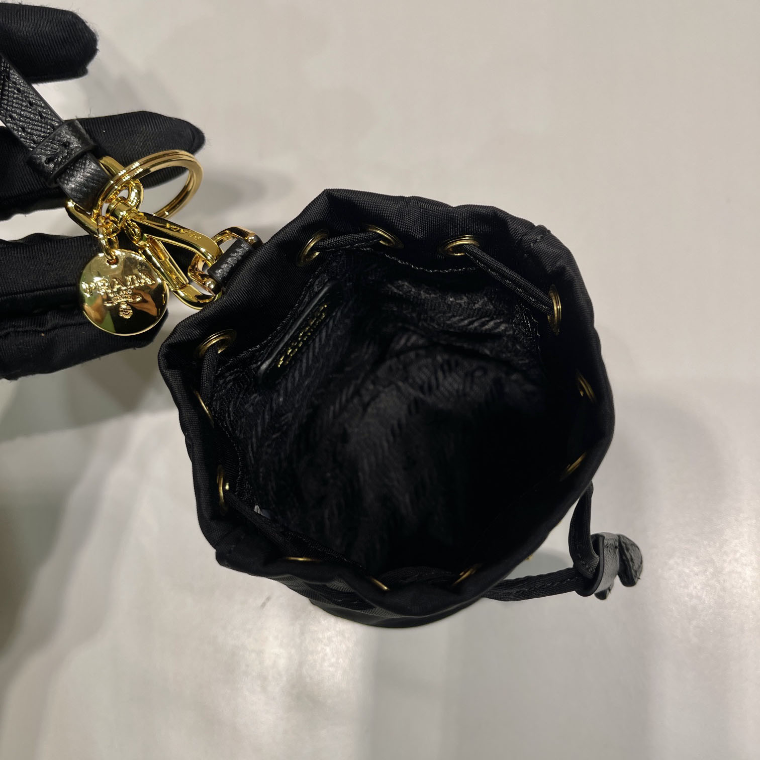 Prada Mini Icon Re-Nylon Bag Charm - PerfectKickZ