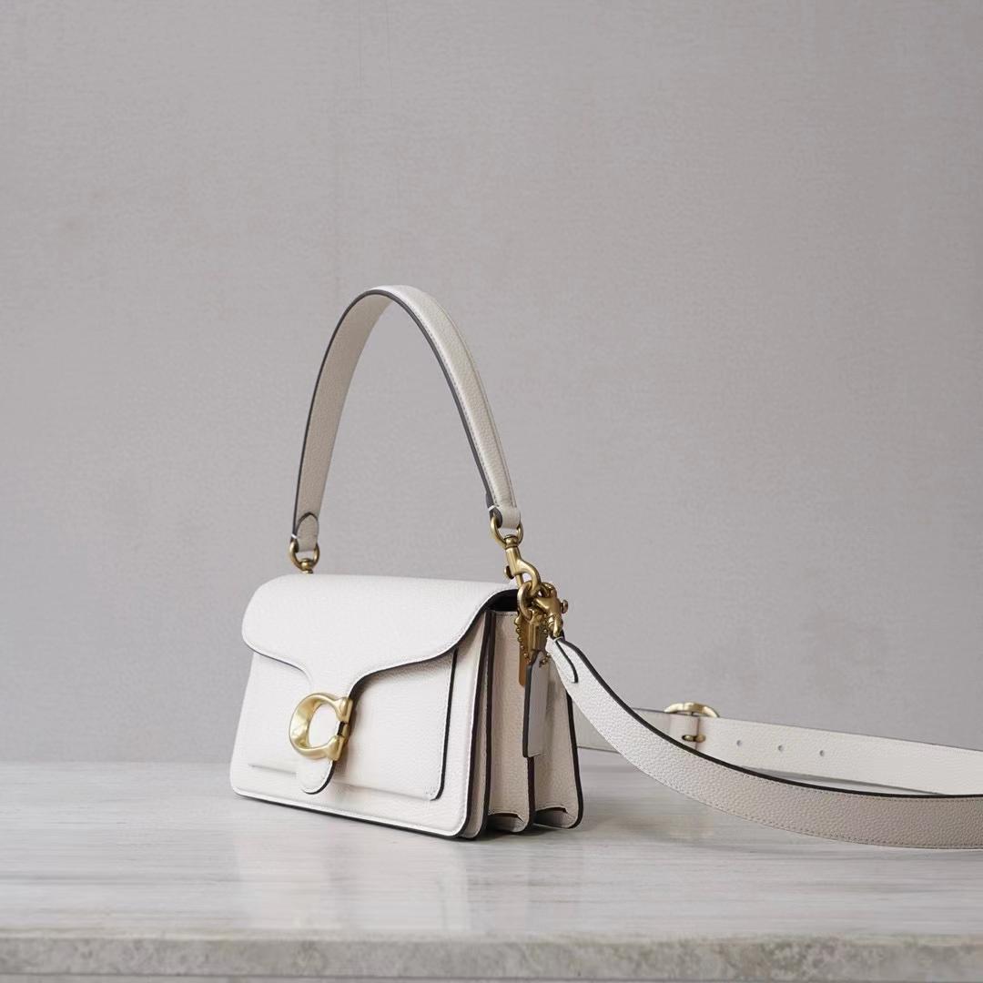 Coach Women's White Pebble Tabby Shoulder Bag （26*15*8cm） - PerfectKickZ