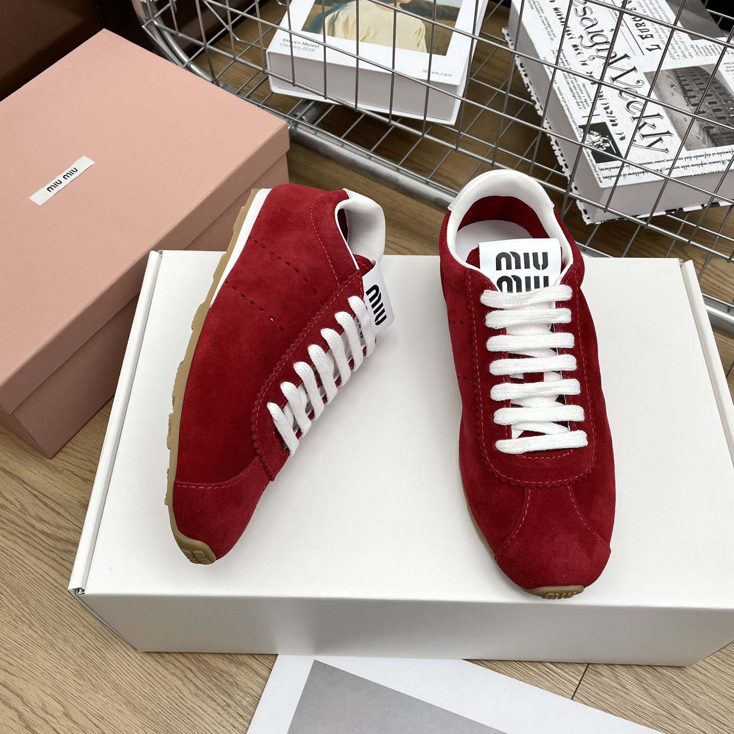 Miu Miu Plume Suede Sneakers - PerfectKickZ