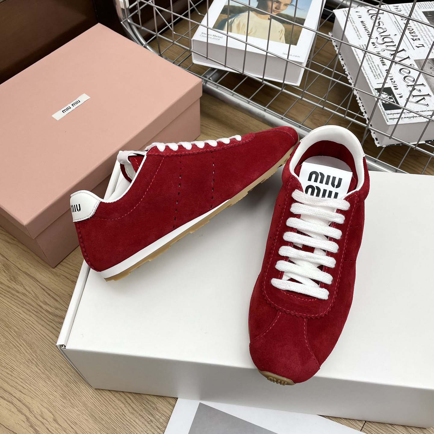 Miu Miu Plume Suede Sneakers - PerfectKickZ