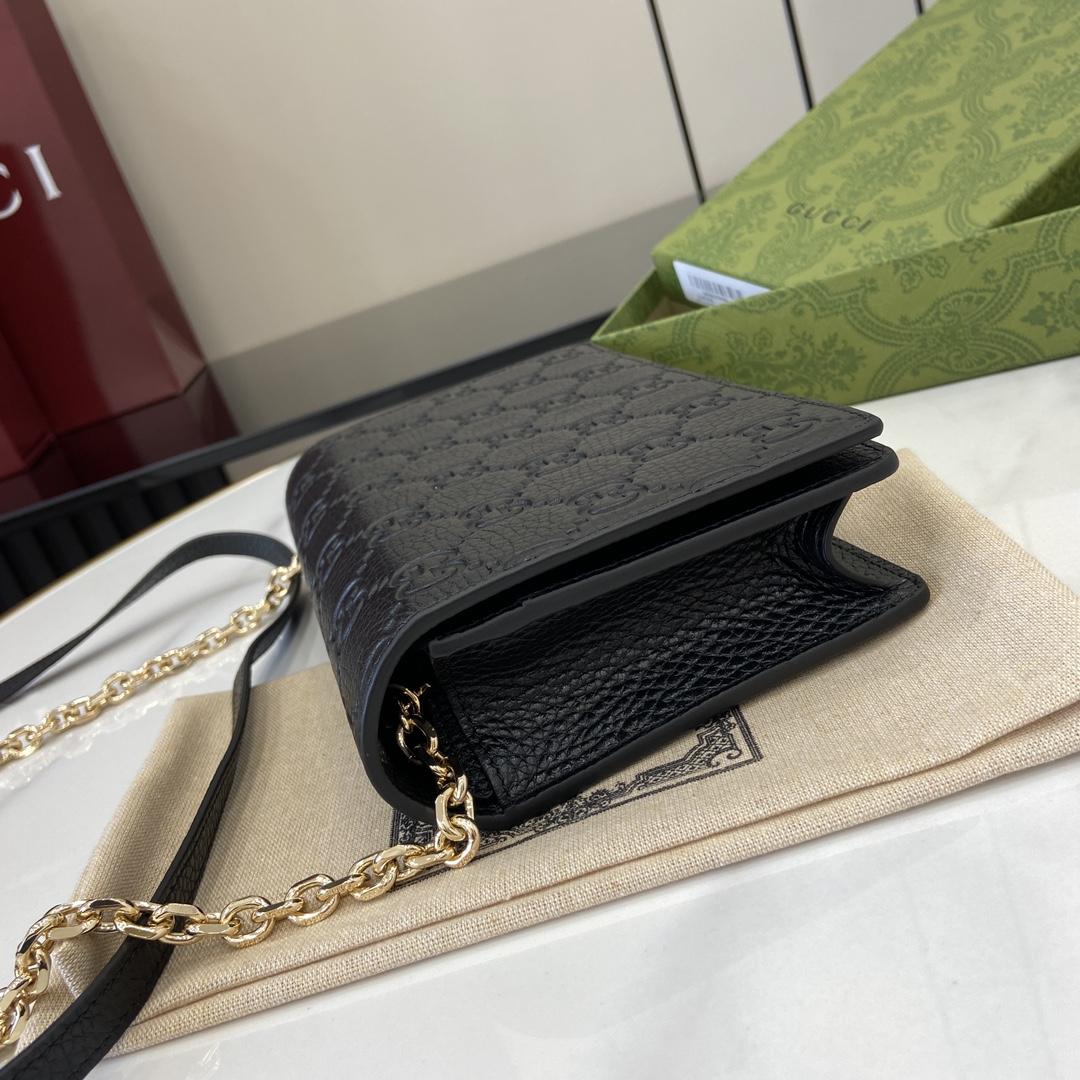 Gucci GG Emblem Super Mini Shoulder Bag - PerfectKickZ