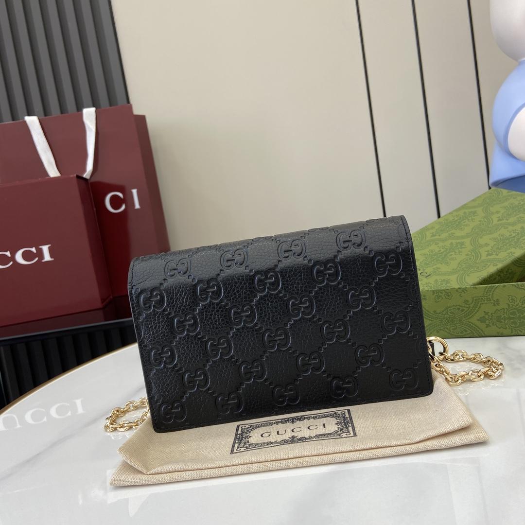 Gucci GG Emblem Super Mini Shoulder Bag - PerfectKickZ