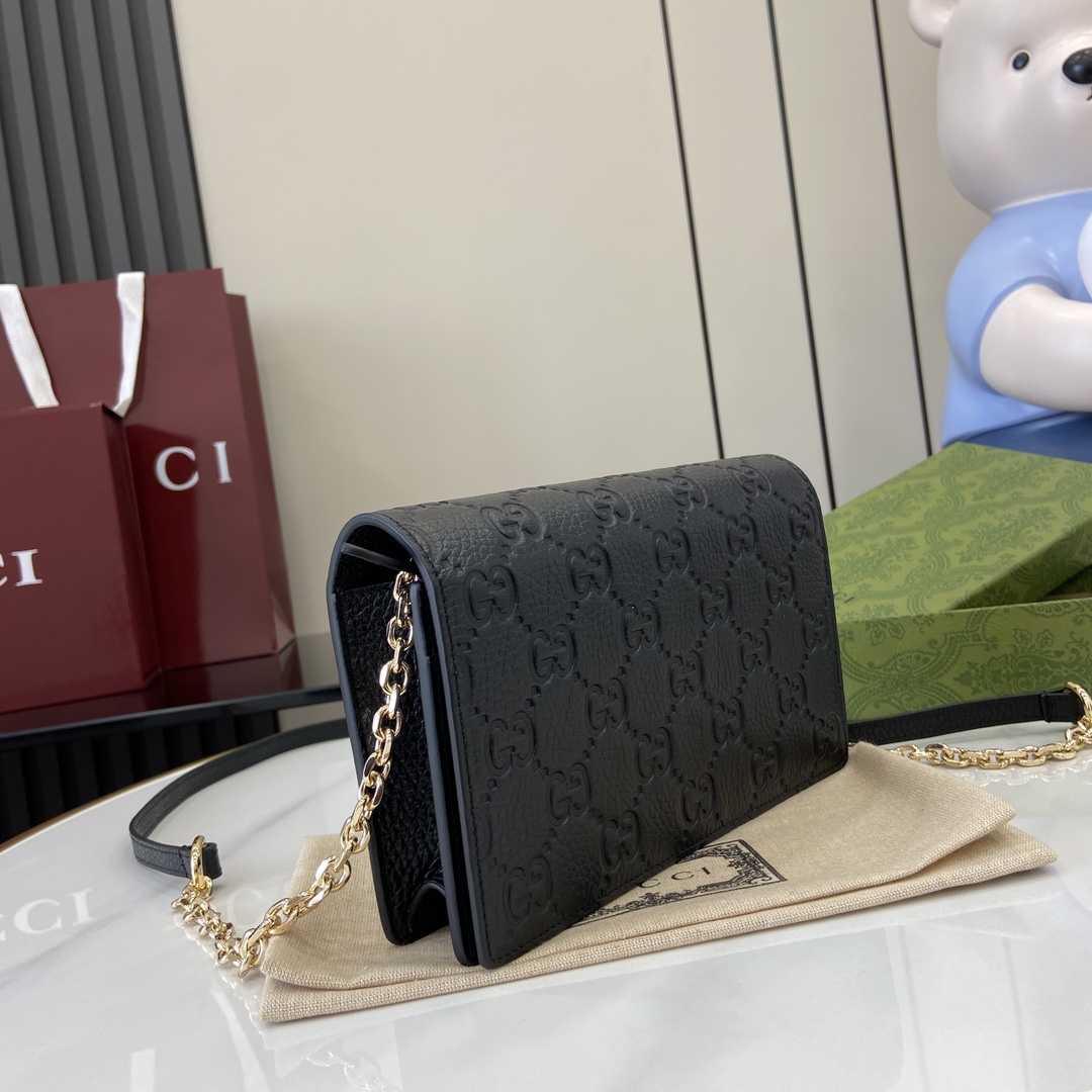 Gucci GG Emblem Super Mini Shoulder Bag - PerfectKickZ