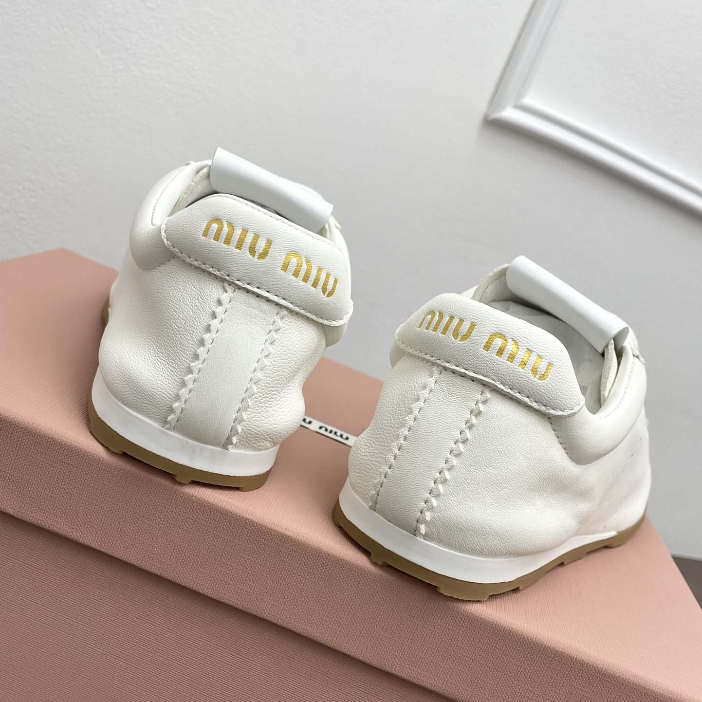 Miu Miu Plume Nappa Leather Sneakers - PerfectKickZ