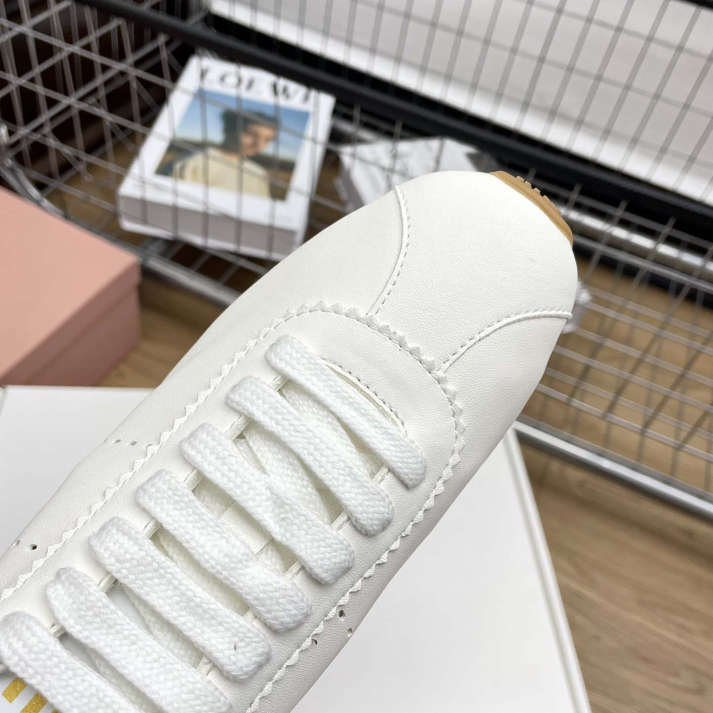 Miu Miu Plume Nappa Leather Sneakers - PerfectKickZ