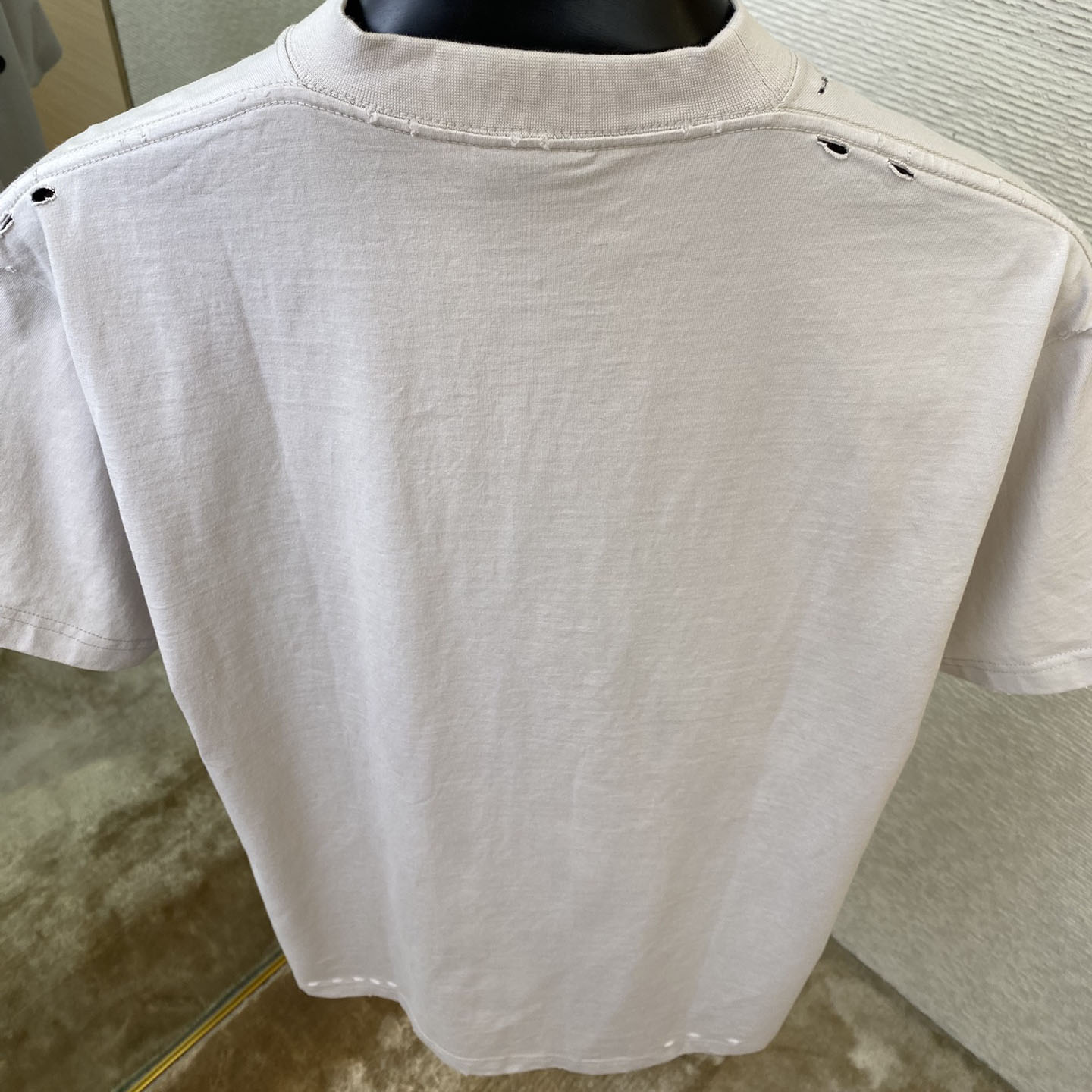 Balenciaga 3B Liquefied T-Shirt Oversized in Dirty White - PerfectKickZ