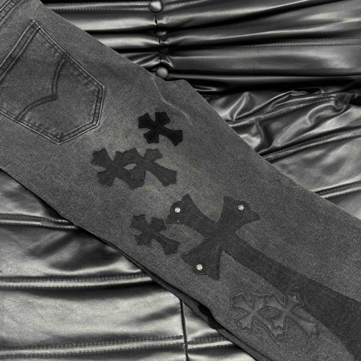 Chrome Heart X SexRecords Jeans - PerfectKickZ