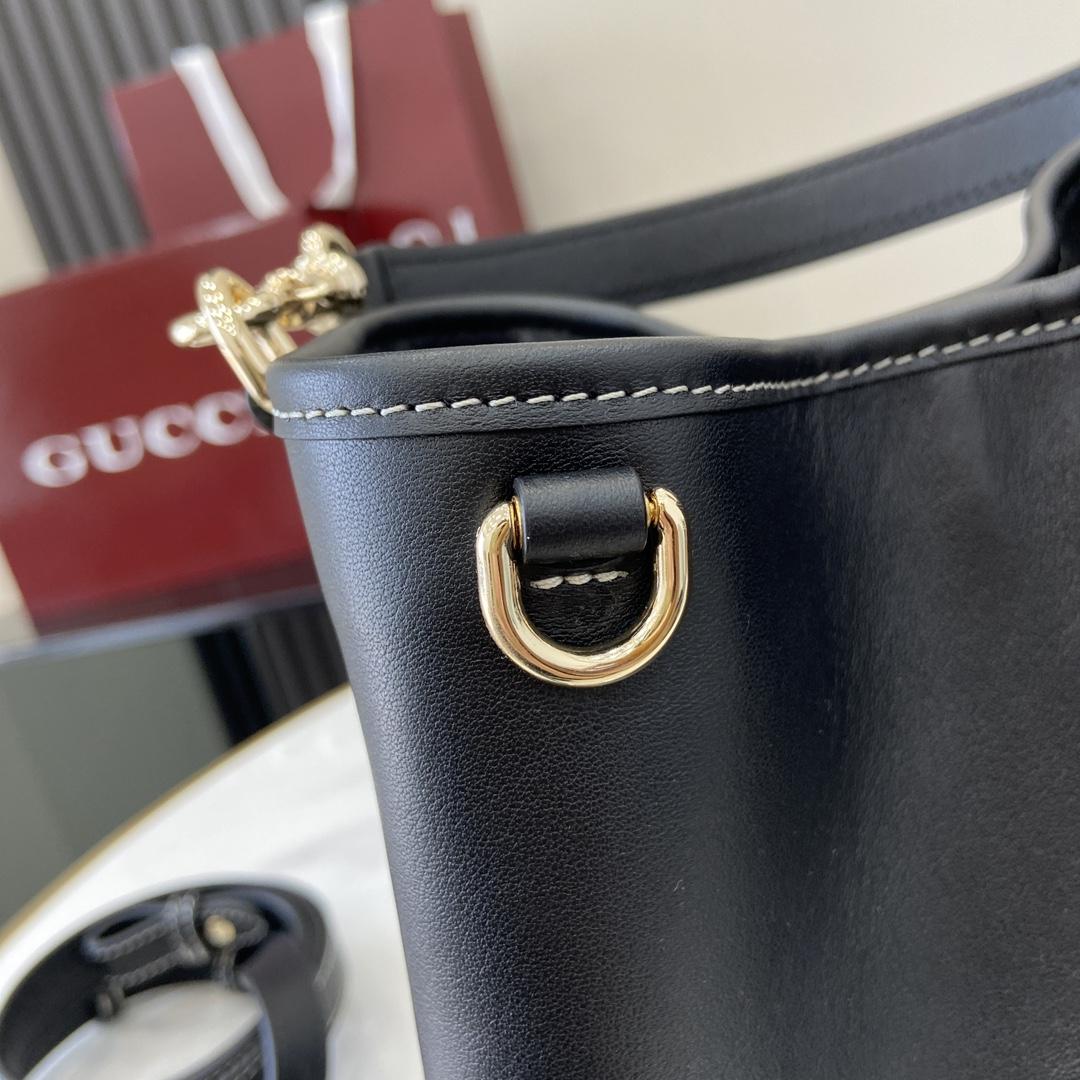 Gucci GG Emblem Mini Bucket Bag  - PerfectKickZ