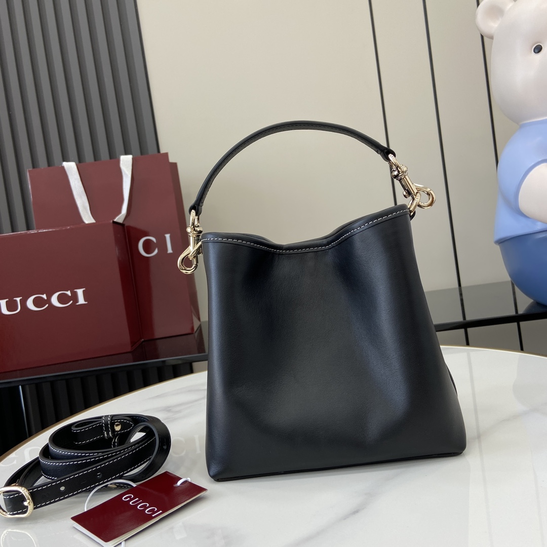 Gucci GG Emblem Mini Bucket Bag  - PerfectKickZ