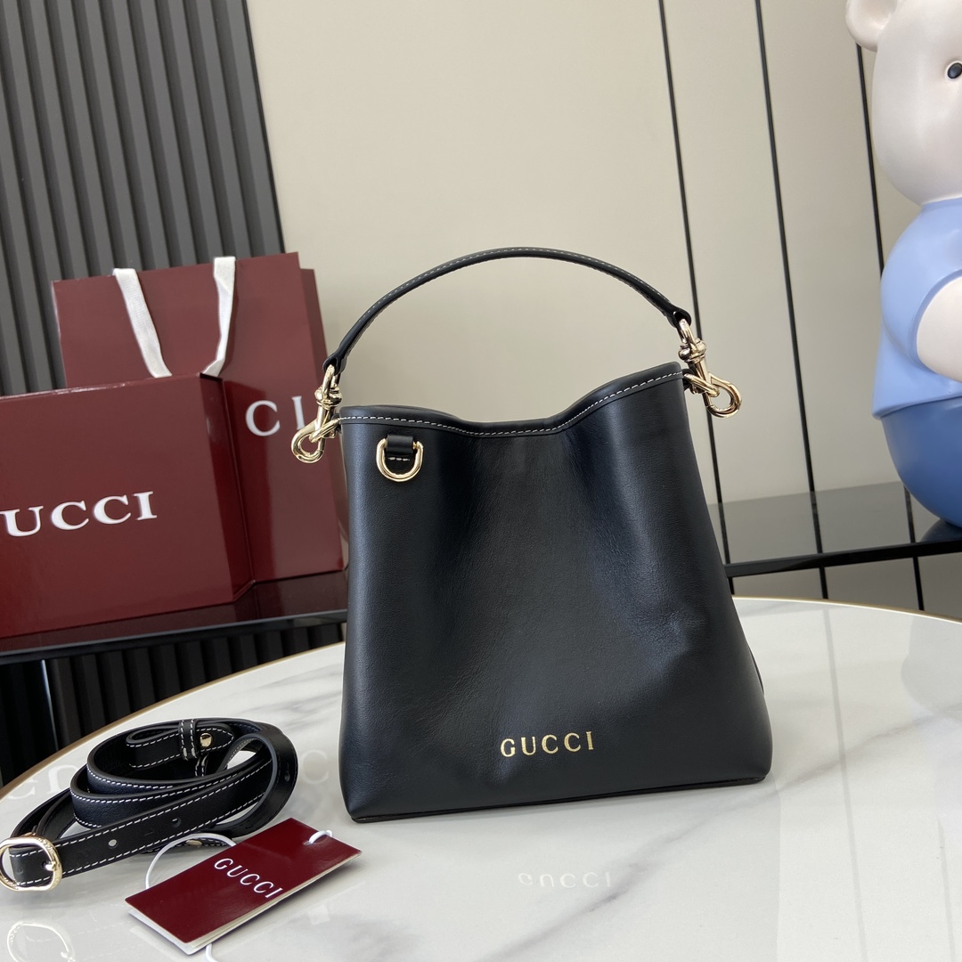 Gucci GG Emblem Mini Bucket Bag  - PerfectKickZ