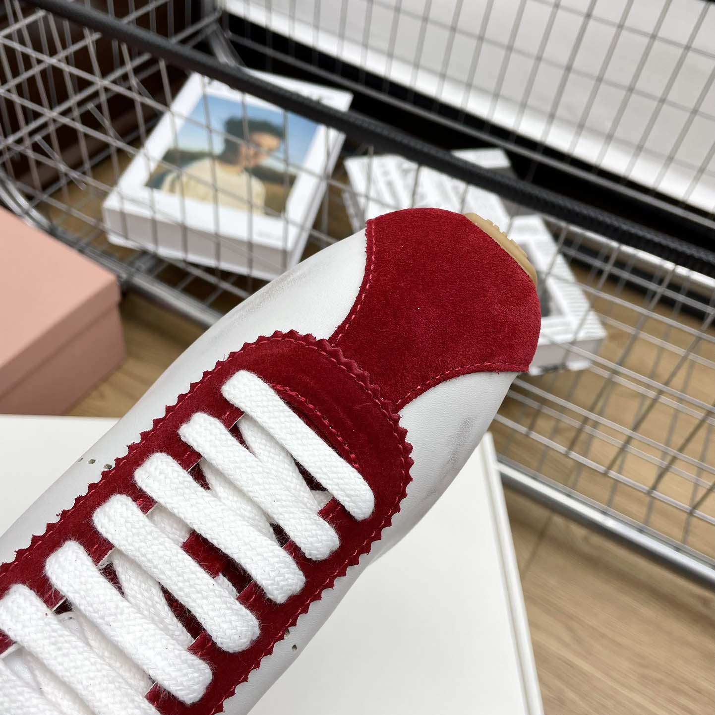 Miu Miu Plume Nappa Leather And Suede Sneakers - PerfectKickZ