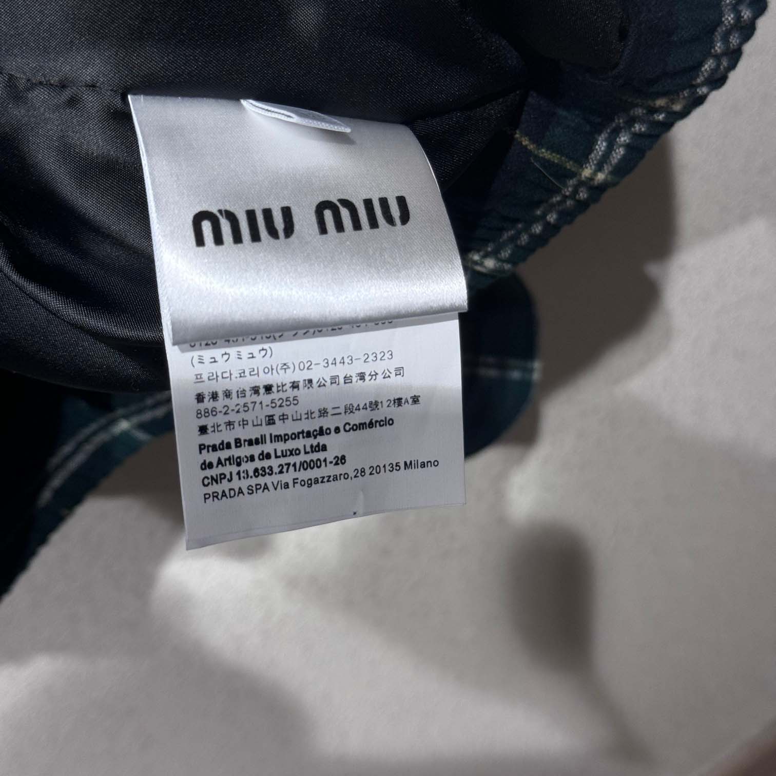 Miu Miu Plaid Hoodie Jacket - 