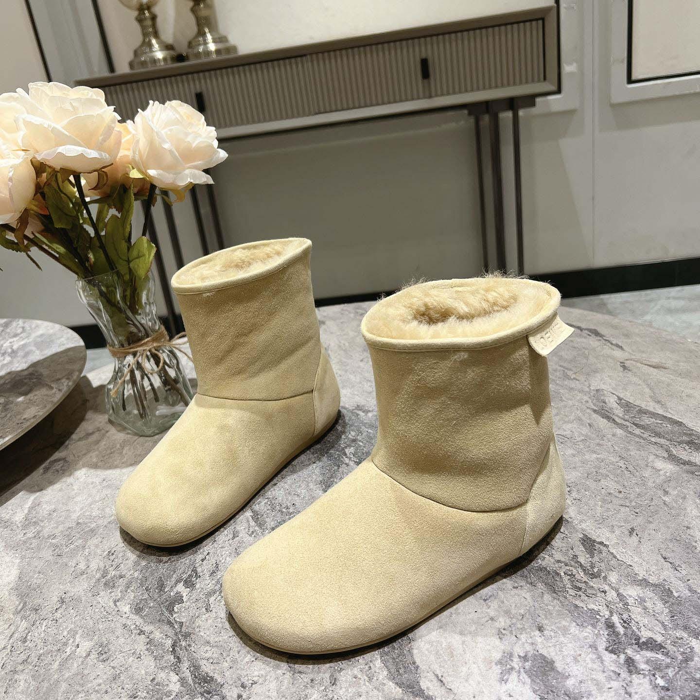 Loewe Lago Boot In Suede And Shearling - PerfectKickZ