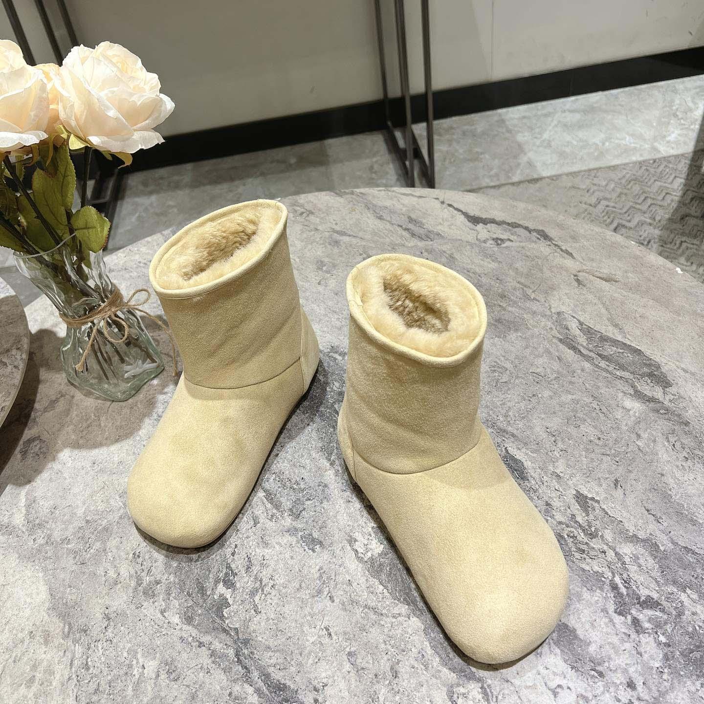 Loewe Lago Boot In Suede And Shearling - PerfectKickZ