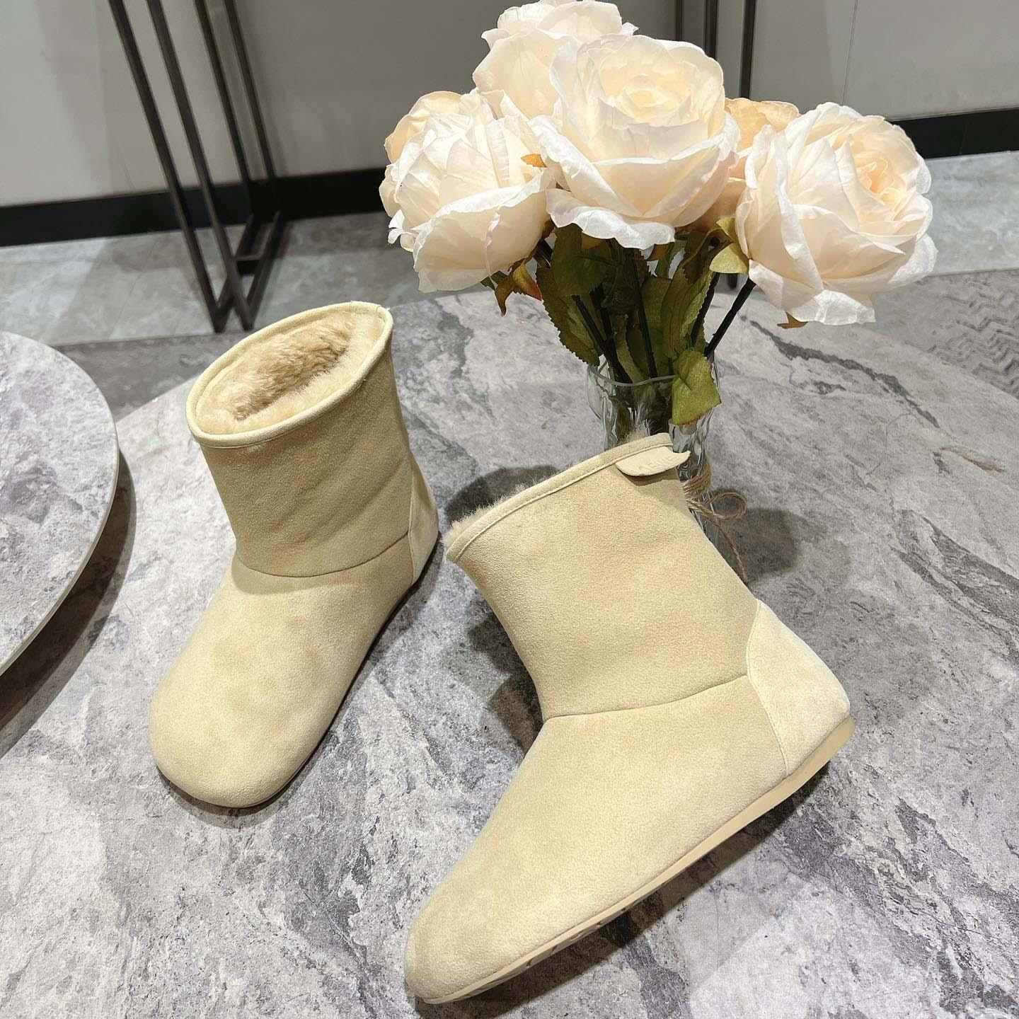 Loewe Lago Boot In Suede And Shearling - PerfectKickZ