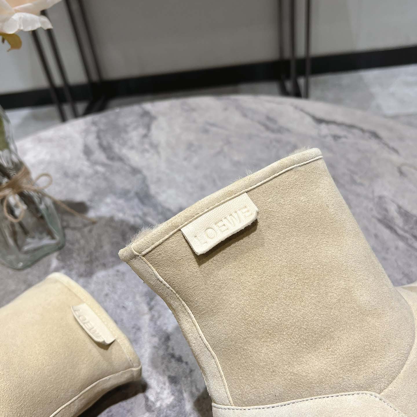 Loewe Lago Boot In Suede And Shearling - PerfectKickZ