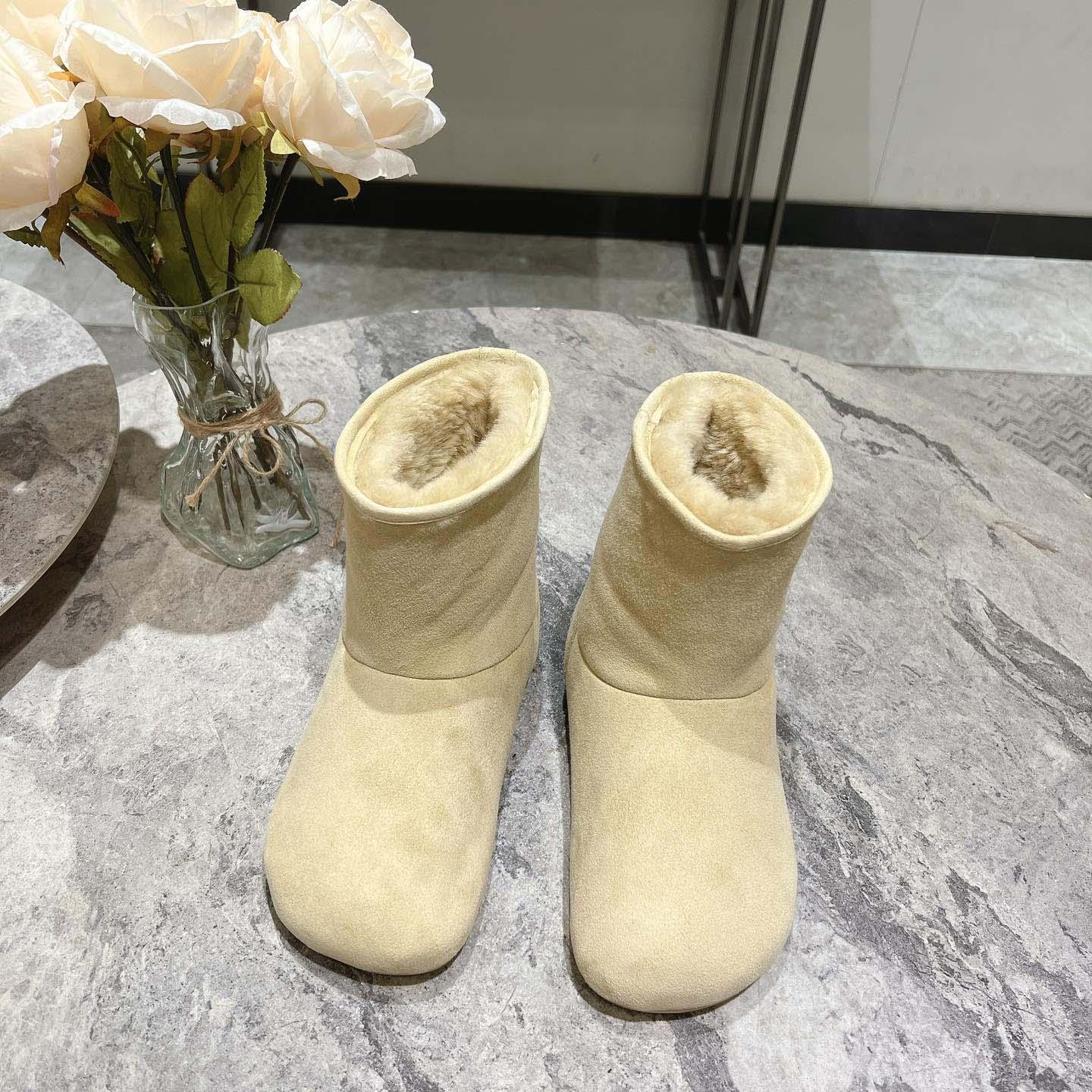 Loewe Lago Boot In Suede And Shearling - PerfectKickZ
