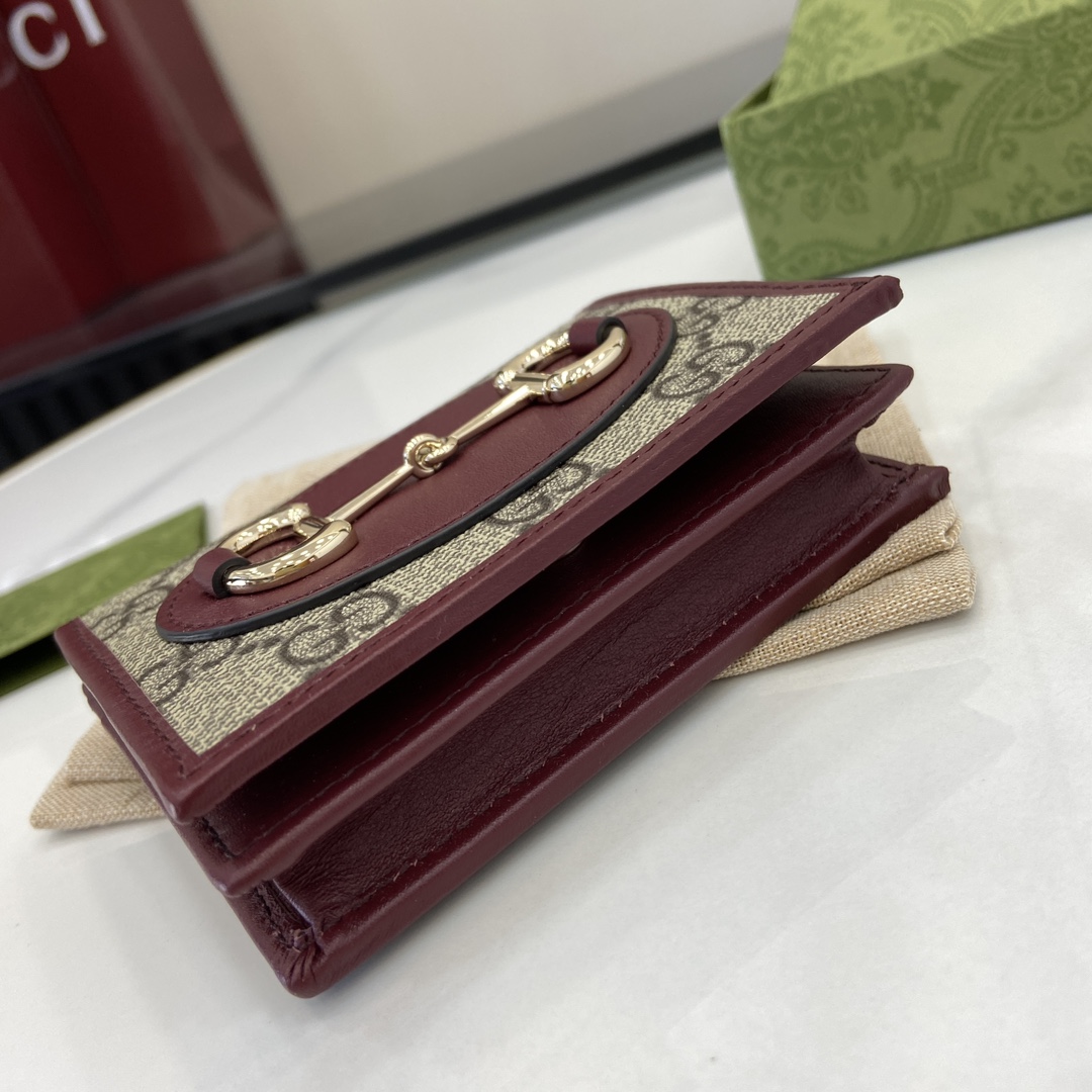 Gucci Horsebit 1955 Card Case Wallet - PerfectKickZ