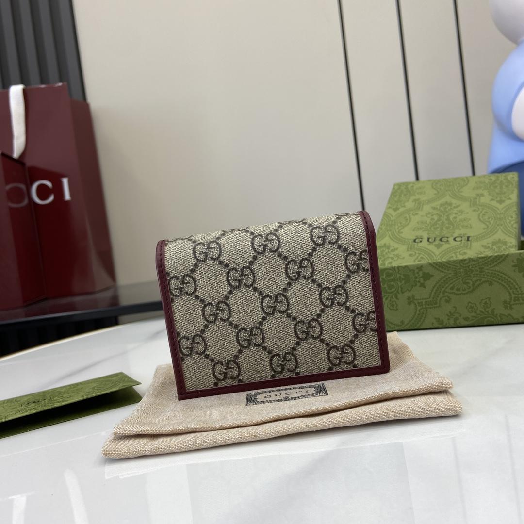 Gucci Horsebit 1955 Card Case Wallet - PerfectKickZ