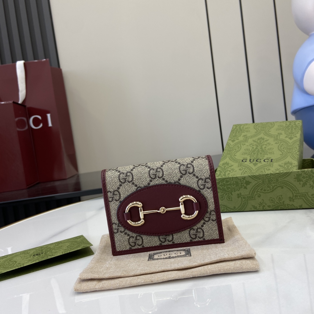 Gucci Horsebit 1955 Card Case Wallet - PerfectKickZ
