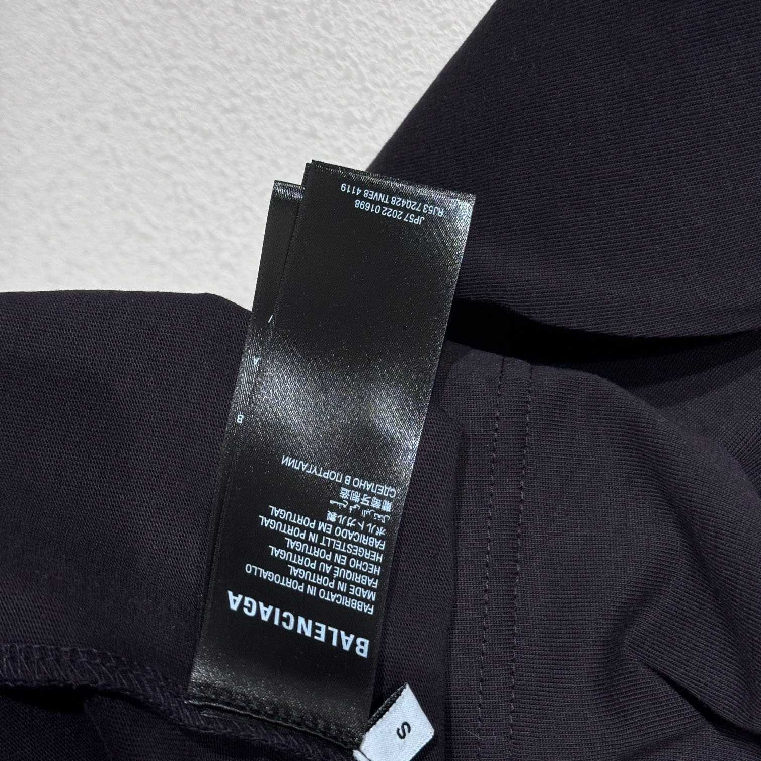 Balenciaga Basketball Series - Long Sleeve T-Shirt Large Fit In Washed Black - PerfectKickZ