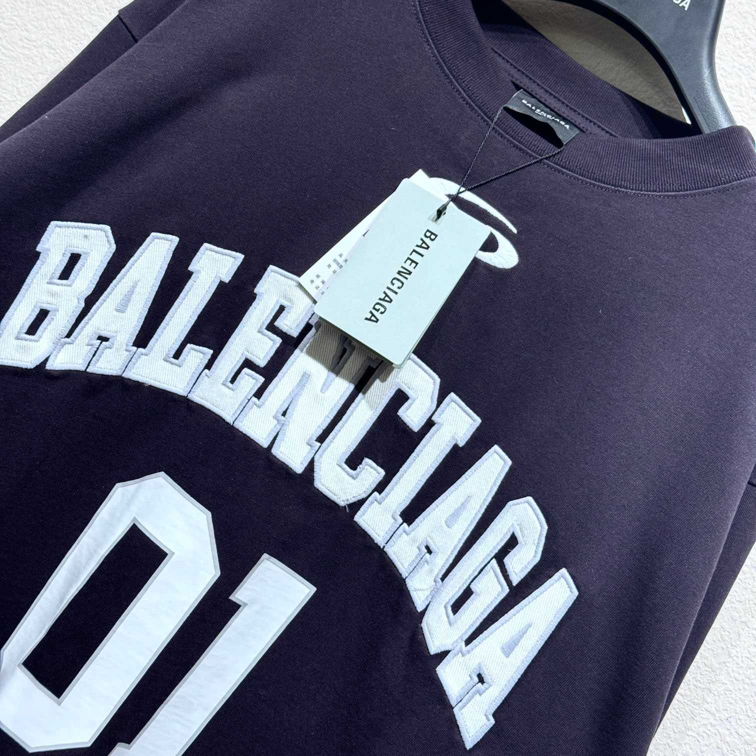 Balenciaga Basketball Series - Long Sleeve T-Shirt Large Fit In Washed Black - PerfectKickZ