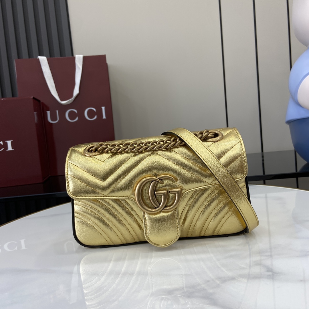 Gucci GG Marmont Mini Shoulder Bag - PerfectKickZ