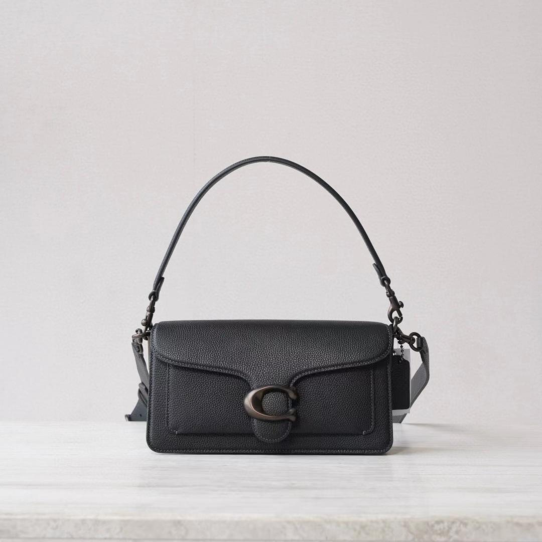 Coach Women's Black Pebble Tabby Shoulder Bag （26*15*8cm） - PerfectKickZ