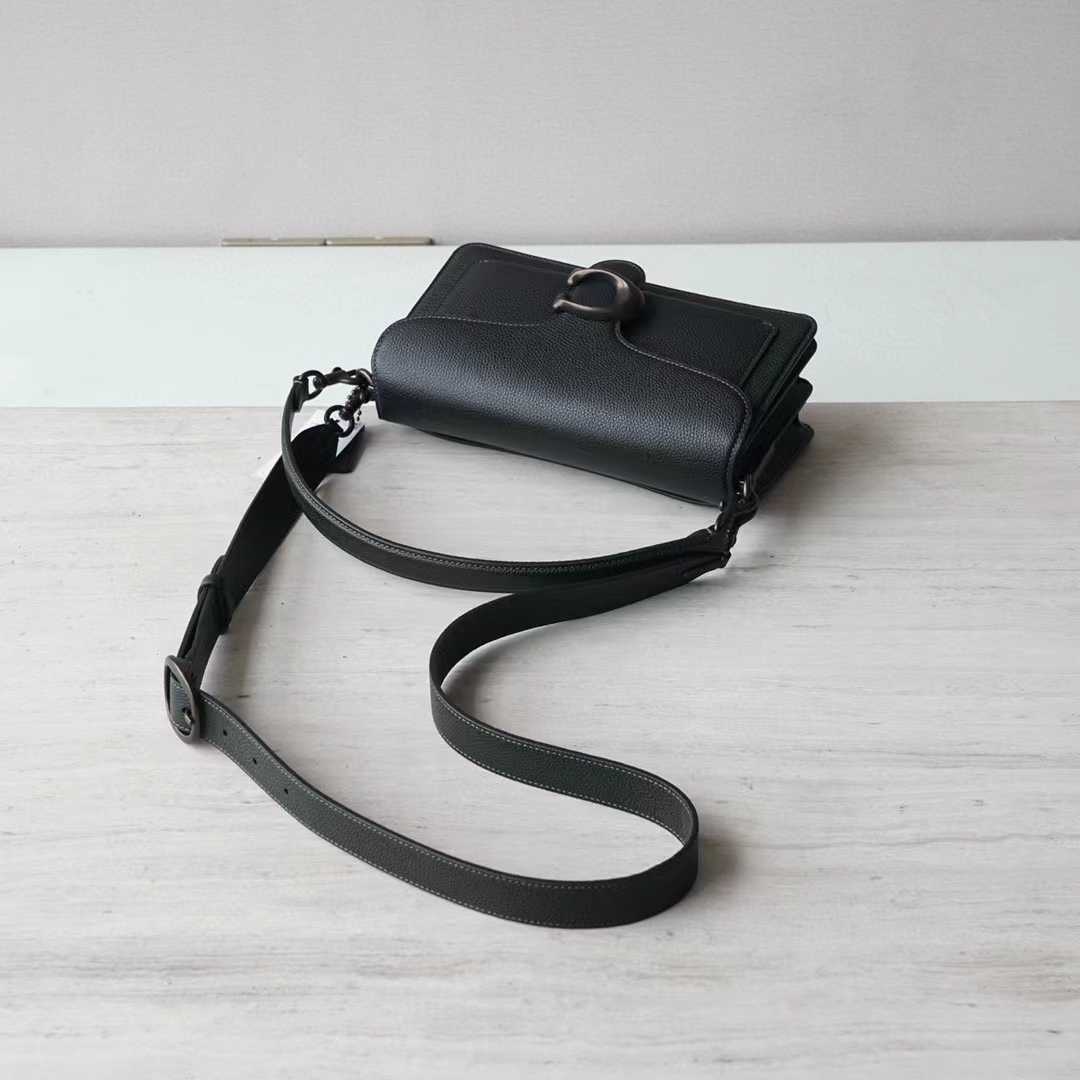 Coach Women's Black Pebble Tabby Shoulder Bag （26*15*8cm） - PerfectKickZ