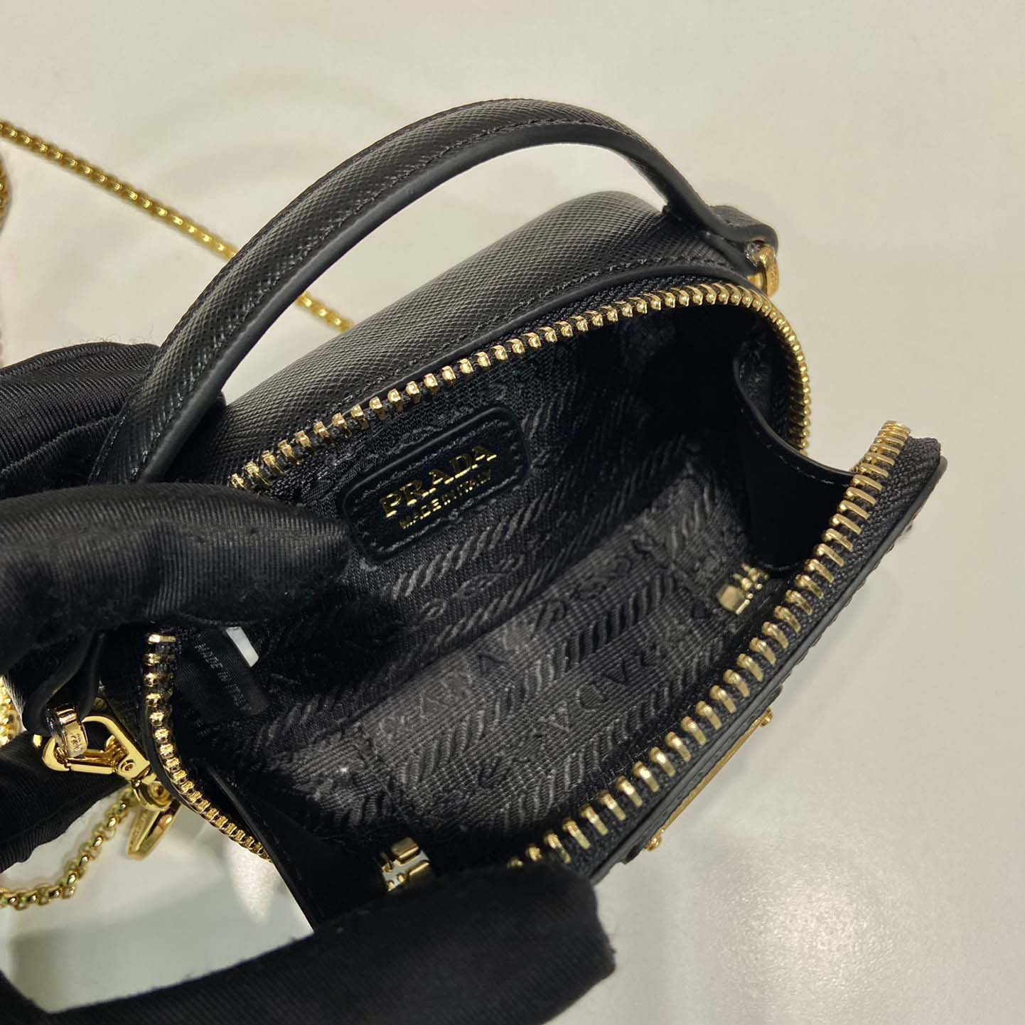 Prada Saffiano Leather Mini-pouch - PerfectKickZ