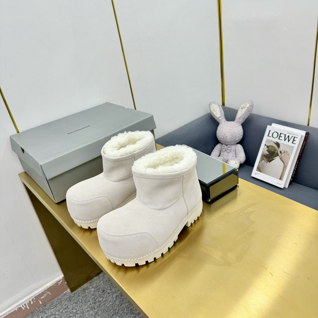 Balenciaga Alaska Fur Bootie  - PerfectKickZ
