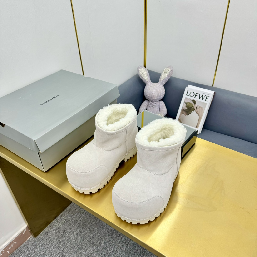 Balenciaga Alaska Fur Bootie  - PerfectKickZ
