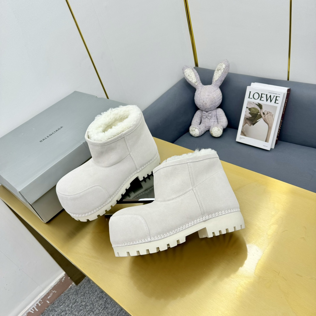 Balenciaga Alaska Fur Bootie  - PerfectKickZ
