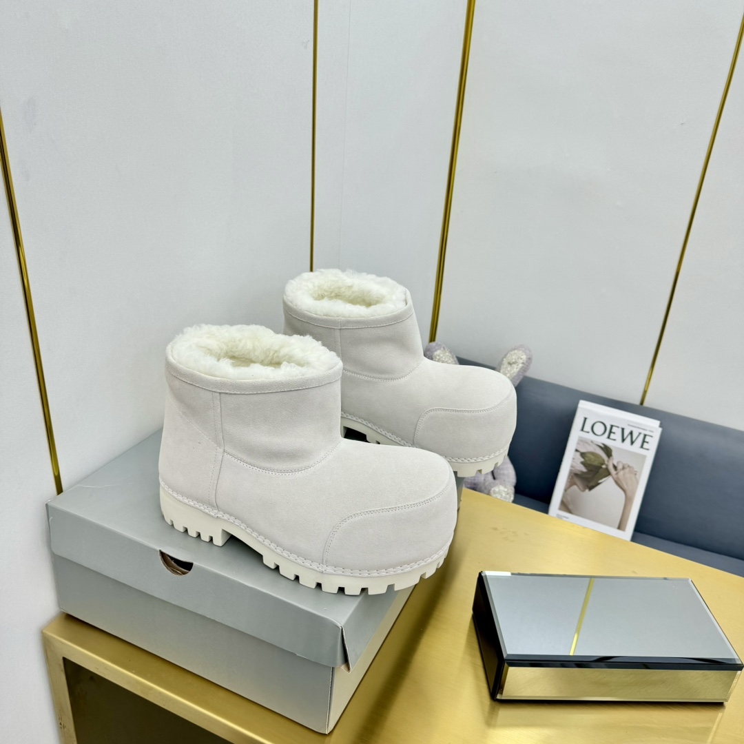 Balenciaga Alaska Fur Bootie  - PerfectKickZ