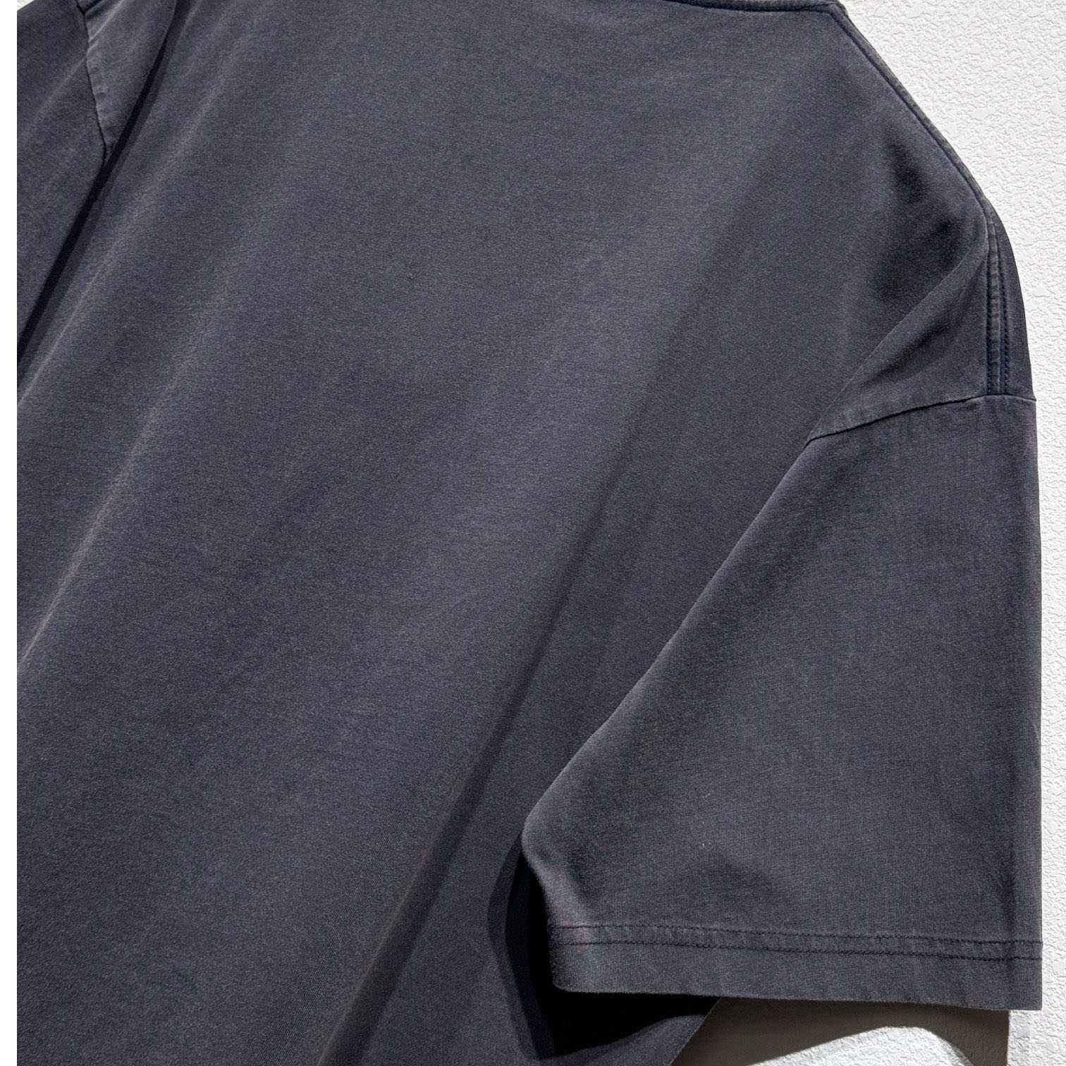 Balenciaga Tbilisi T-Shirt Oversized In Faded Washed Black - PerfectKickZ