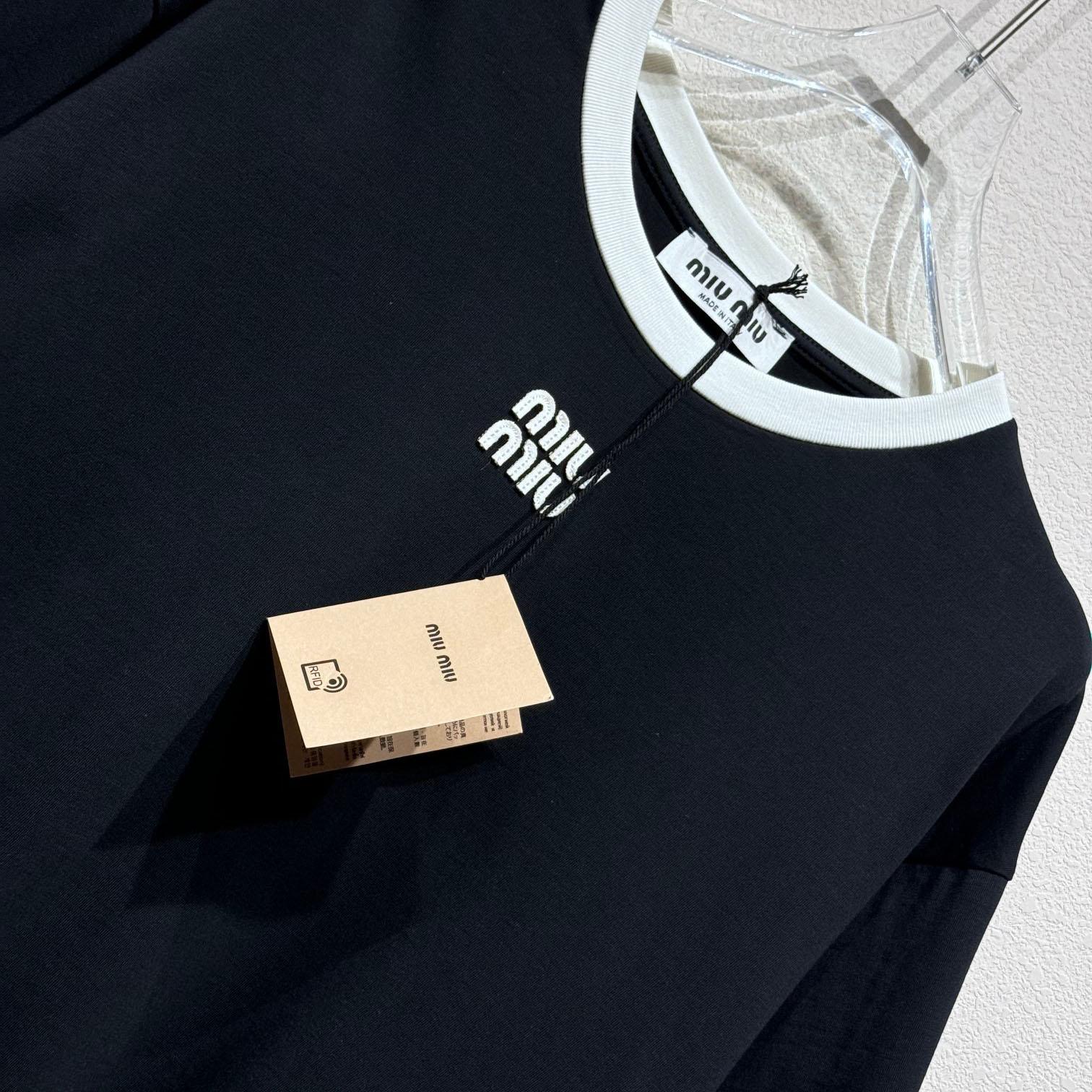 Miu Miu Logo Cotton T-shirt - PerfectKickZ