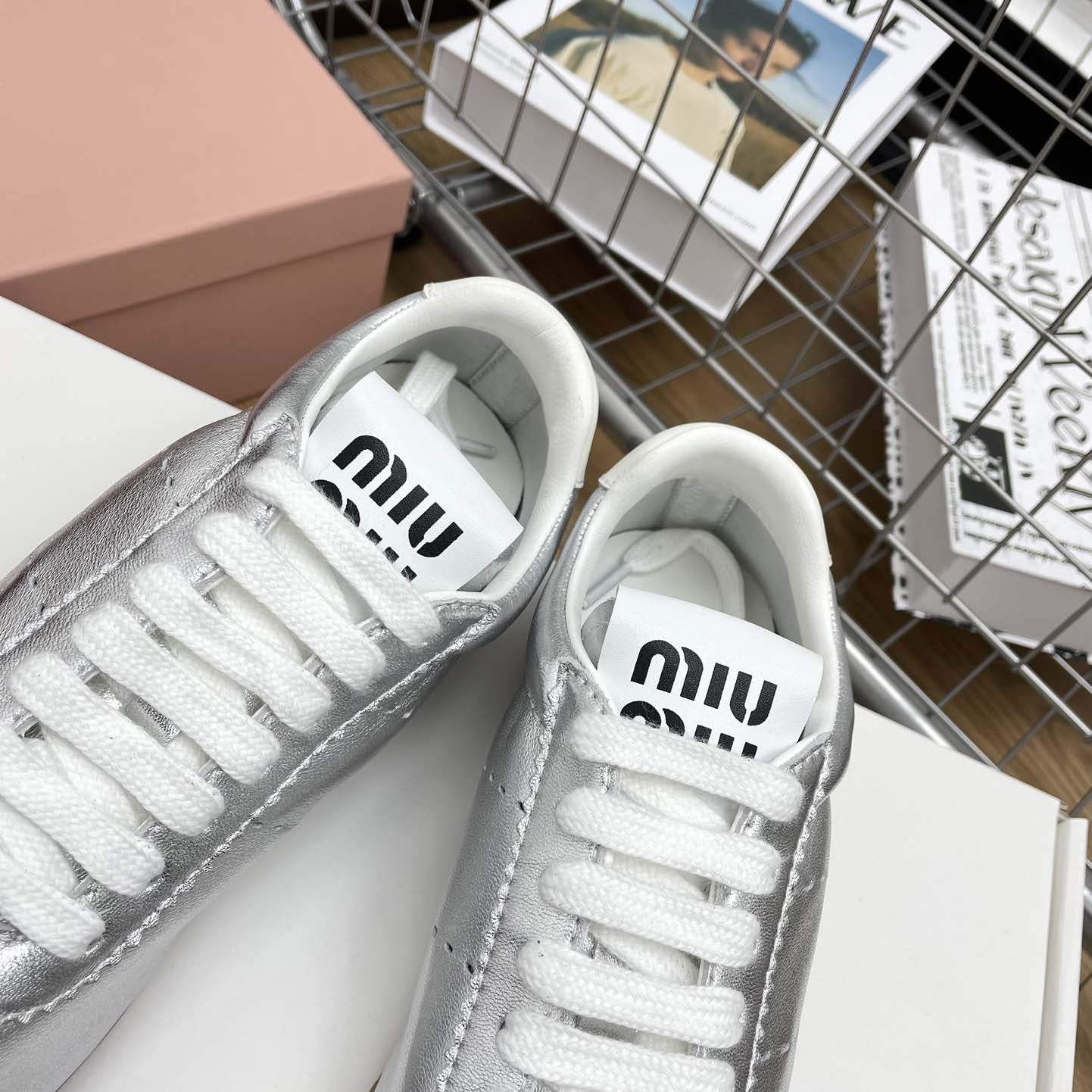 Miu Miu Plume Mordoré Calfskin Sneakers - PerfectKickZ