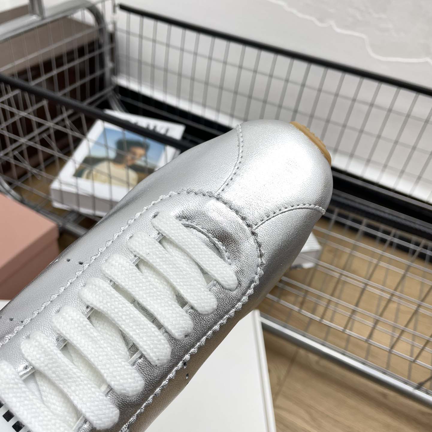 Miu Miu Plume Mordoré Calfskin Sneakers - PerfectKickZ