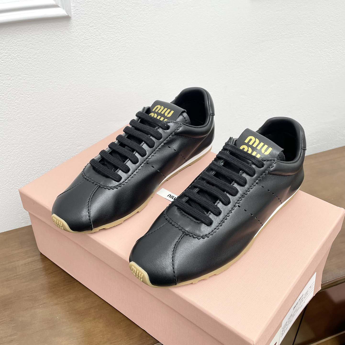 Miu Miu Plume Nappa Leather Sneakers - PerfectKickZ