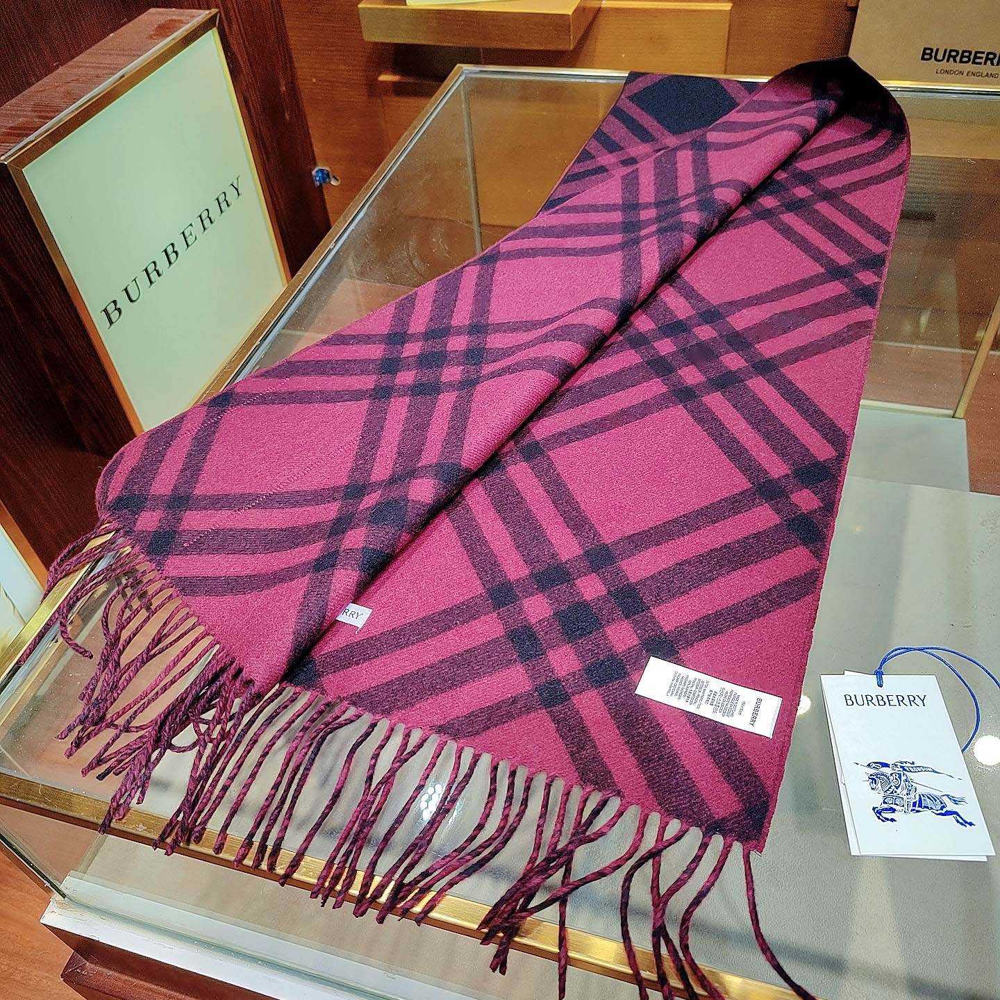 Burberry Check Cashmere Scarf - PerfectKickZ