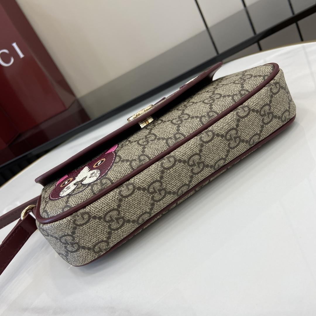 Gucci GG Mini Shoulder Bag With Cat Detail - PerfectKickZ