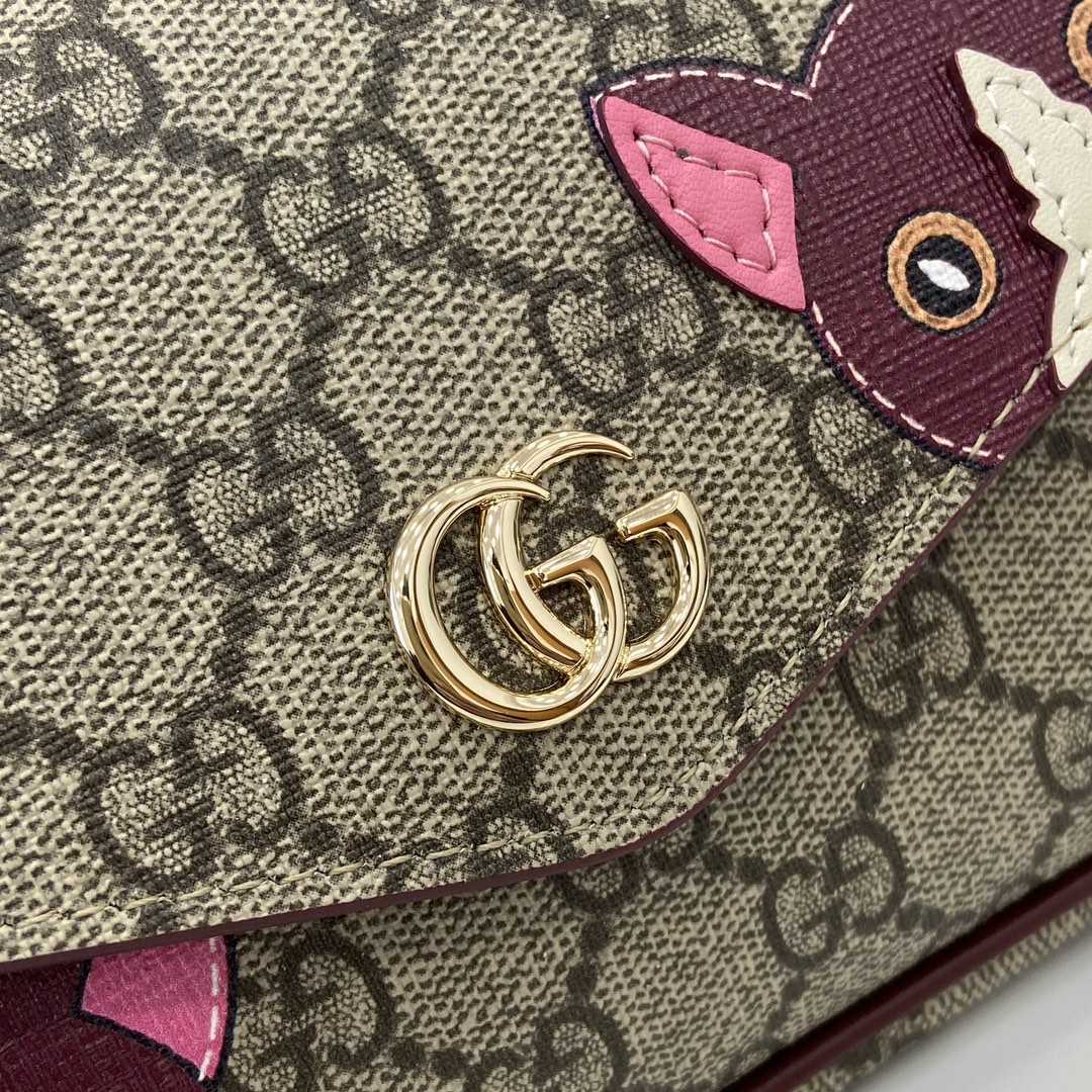 Gucci GG Mini Shoulder Bag With Cat Detail - PerfectKickZ